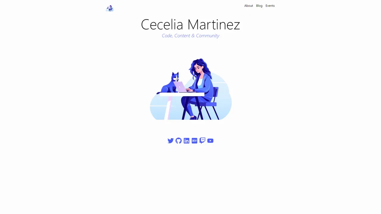 Cecelia Martinez's website screenshot