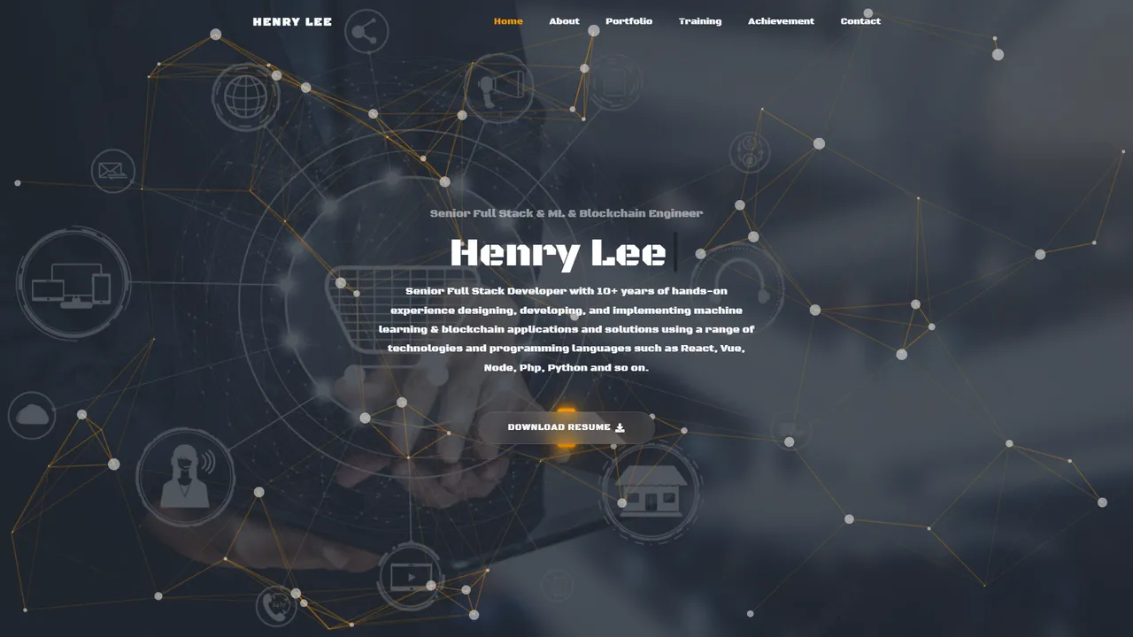 Henry Lee's website screenshot