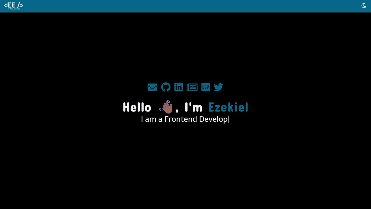 Ezekiel Ekunola's website screenshot