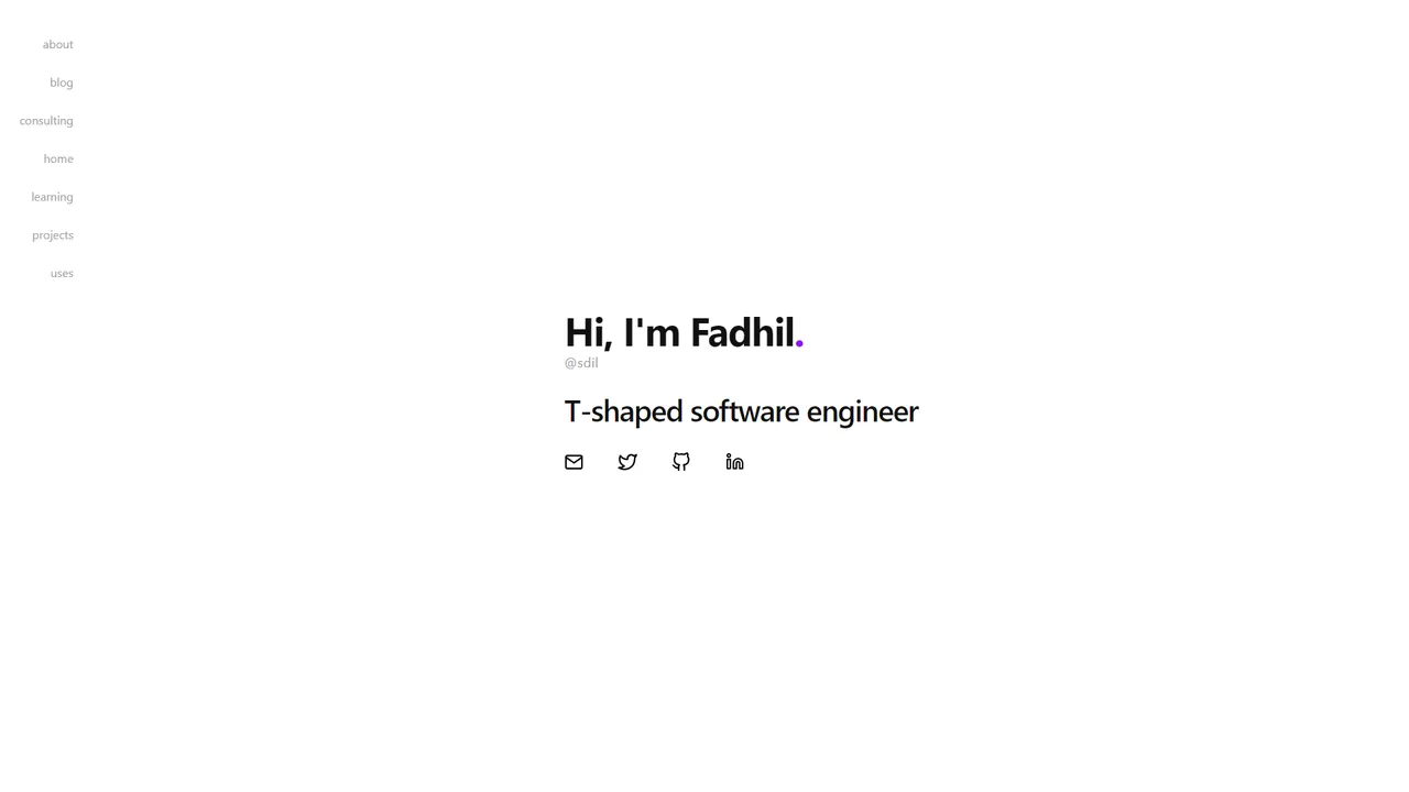 Mohamad Fadhil Yaacob's website screenshot