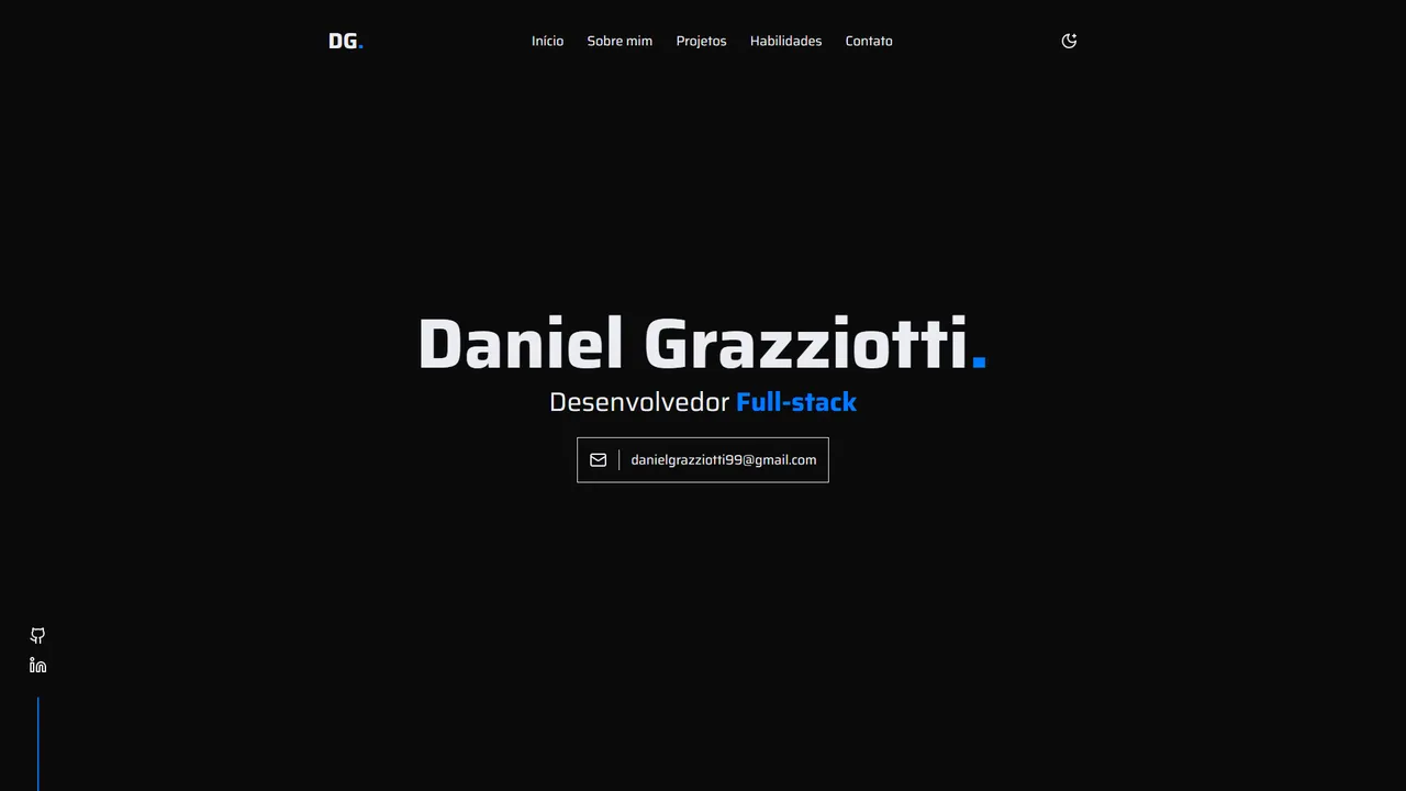 Daniel Grazziotti's website screenshot