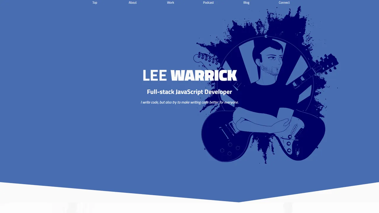 Lee Warrick's website screenshot