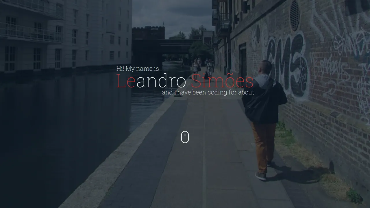 Leandro Simões's website screenshot