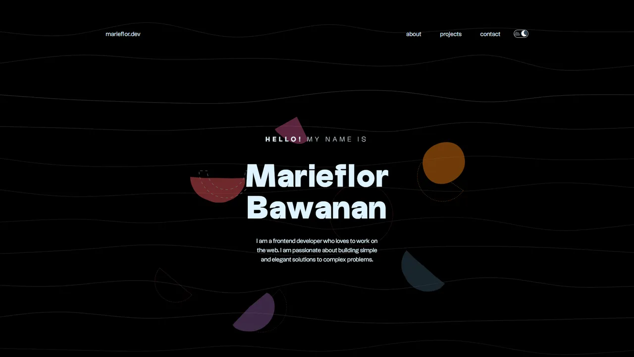 Marieflor Bawanan's website screenshot