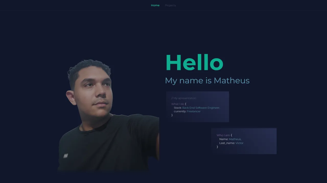 Matheus Victor's website screenshot