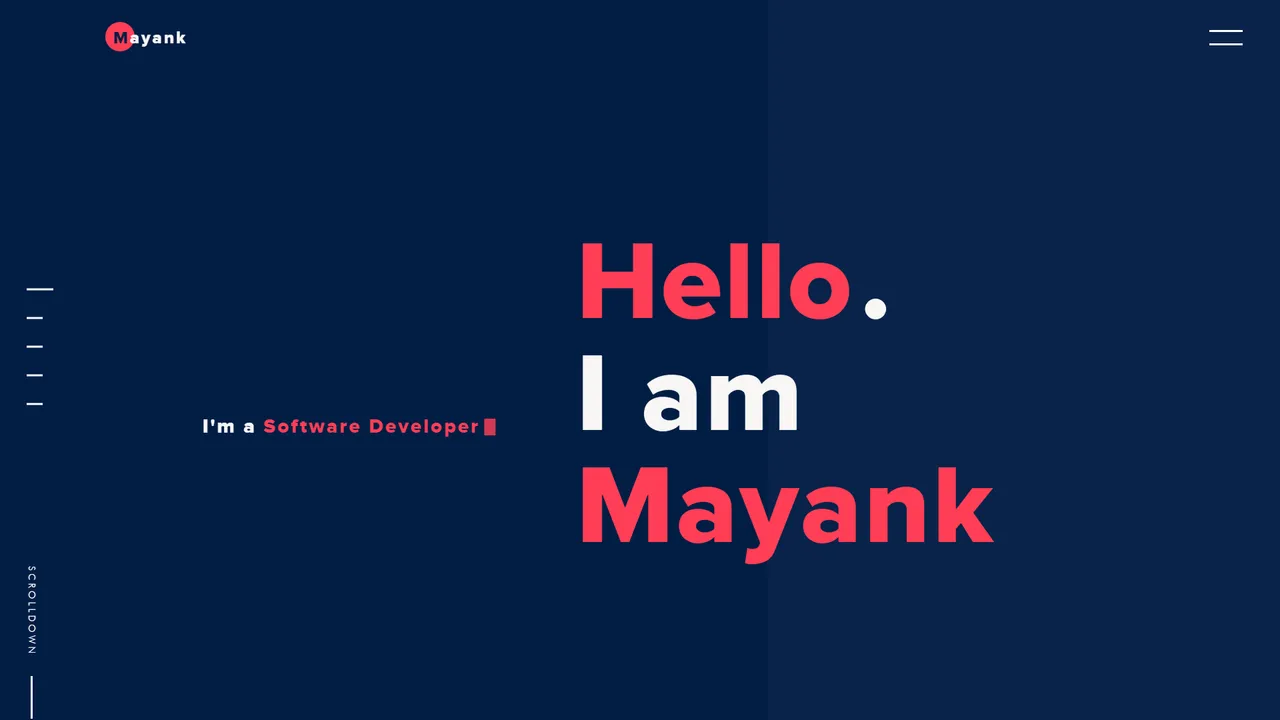 Mayank Aggarwal's website screenshot