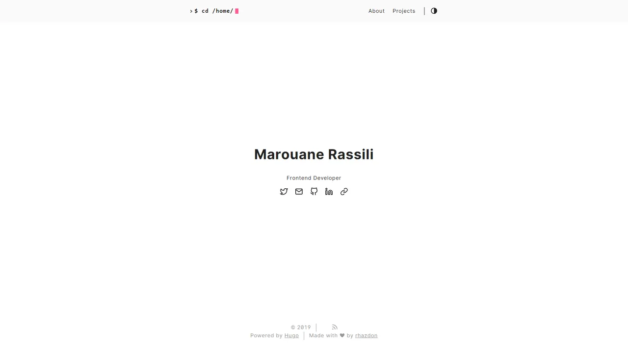 Marouane Rassili's website screenshot