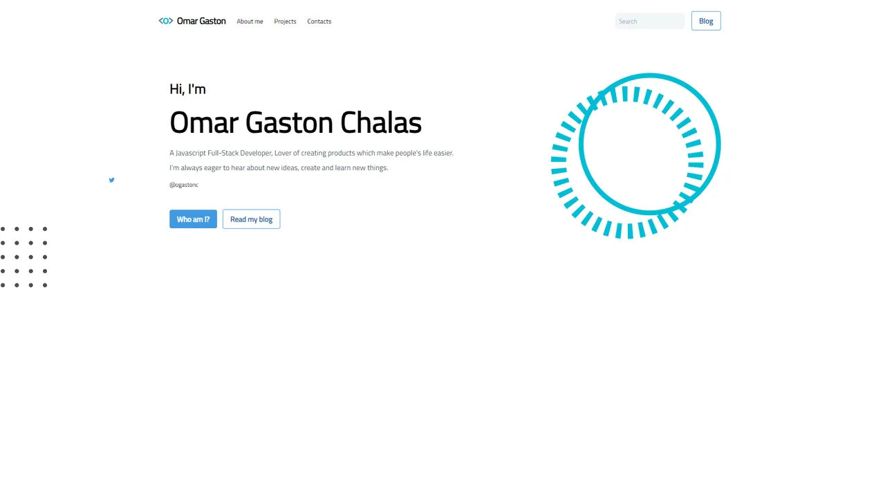 Omar Gastón Chalas's website screenshot