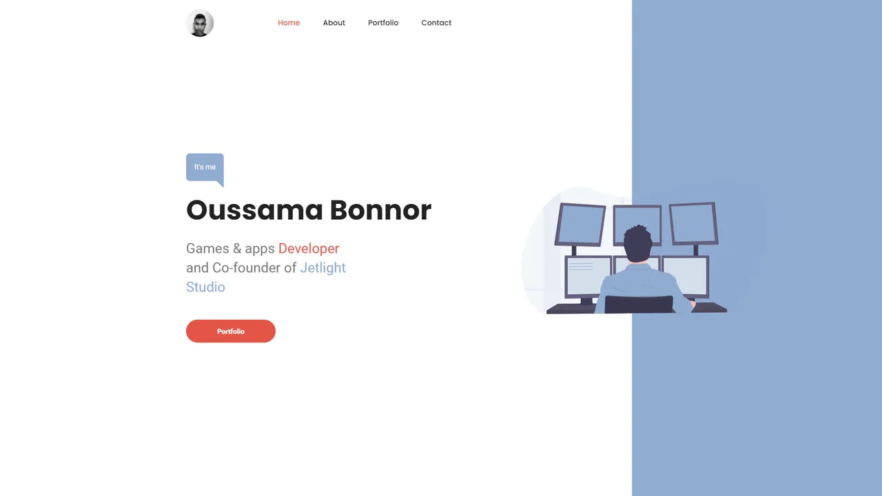 Oussama Bonnor's website screenshot