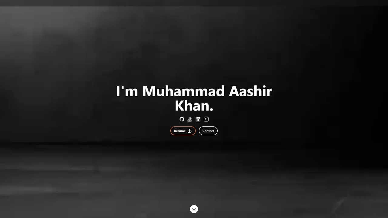 Aashir Khan's website screenshot