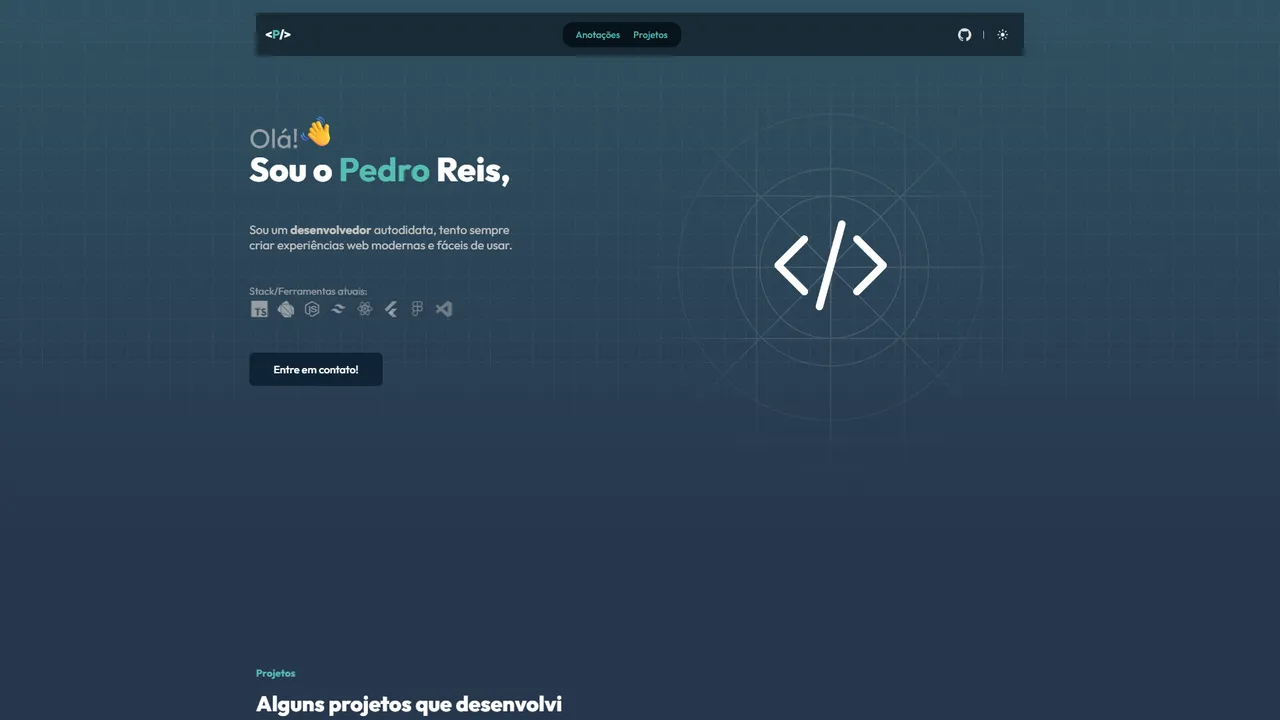 Pedro Reis's website screenshot