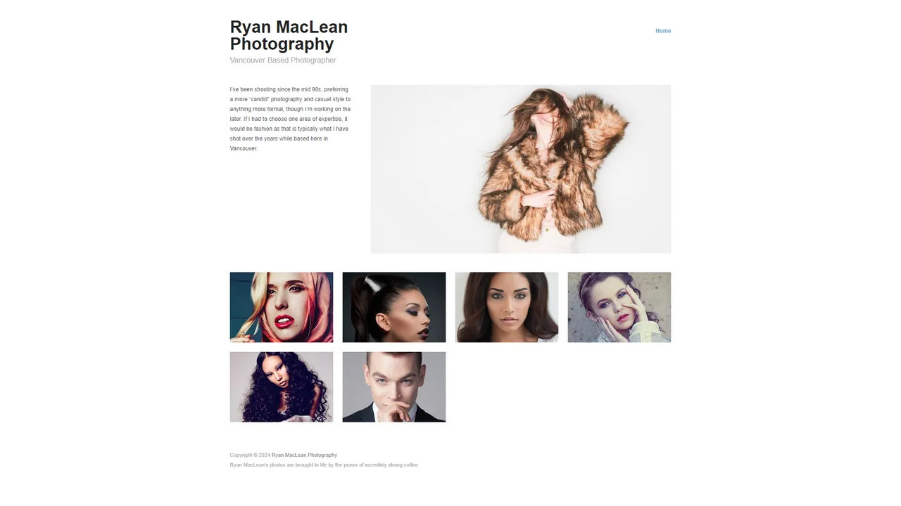 Ryan MacLean's website screenshot