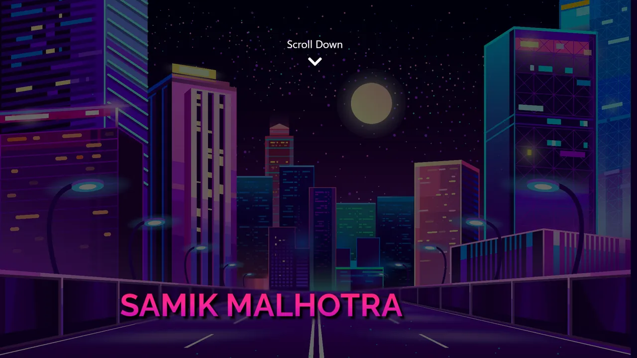 Samik Malhotra's website screenshot