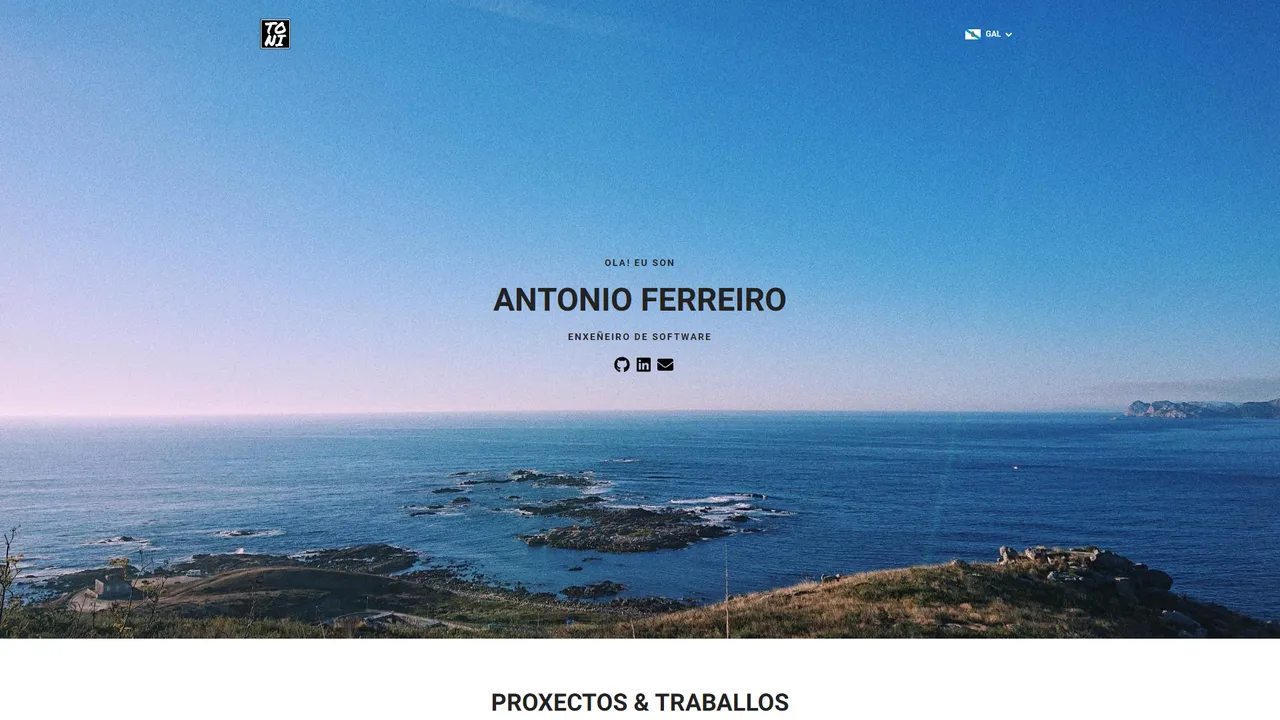 Antonio Ferreiro's website screenshot