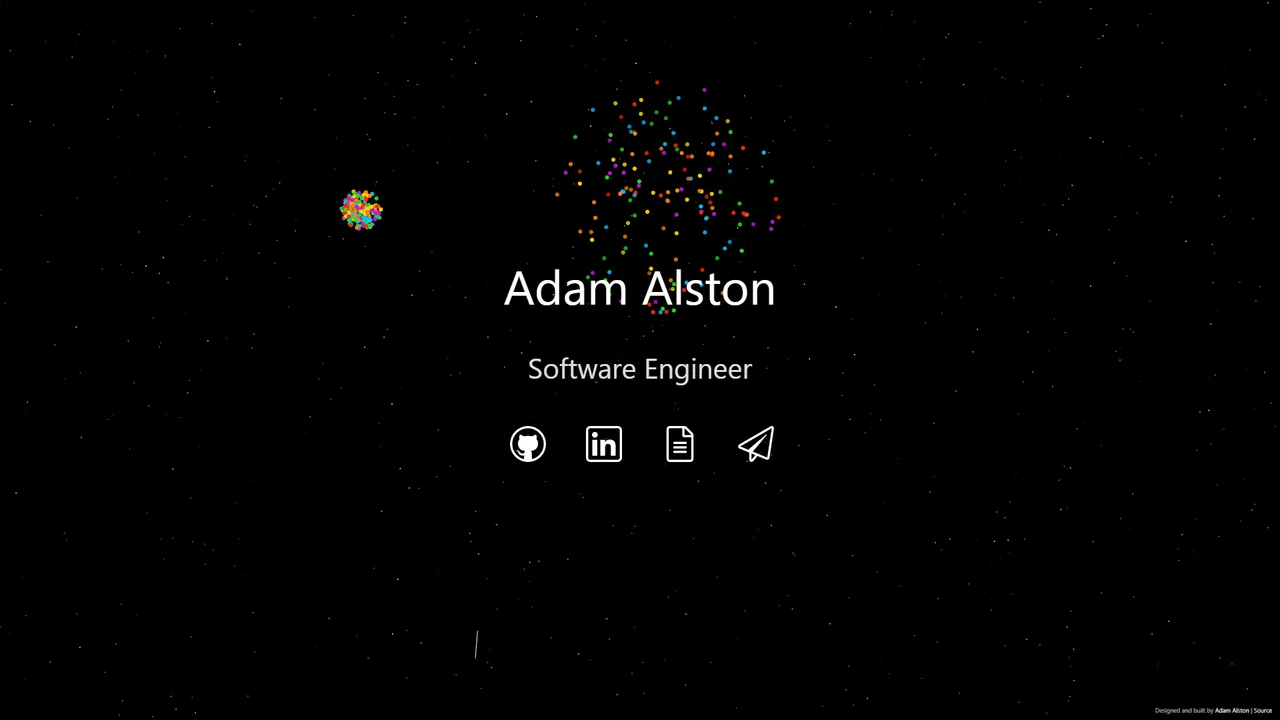 Adam Alston's website screenshot