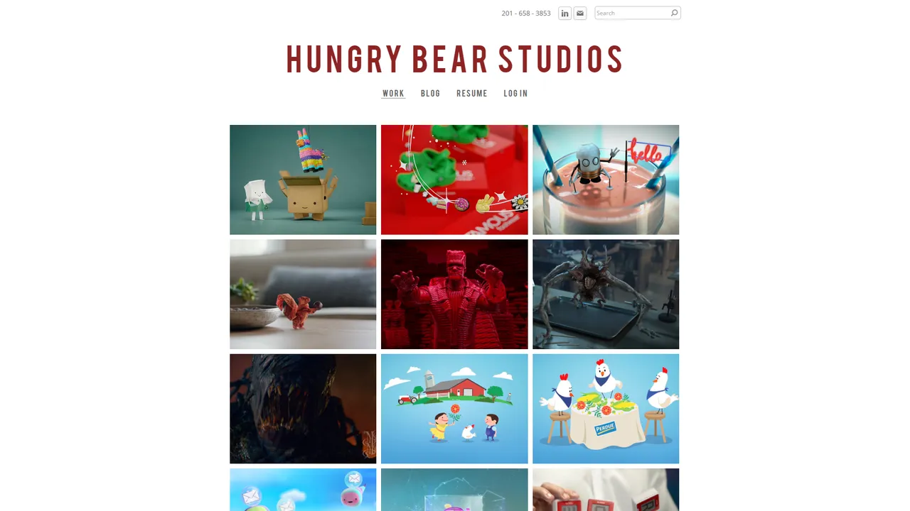 Hungry Bear Studio's website screenshot