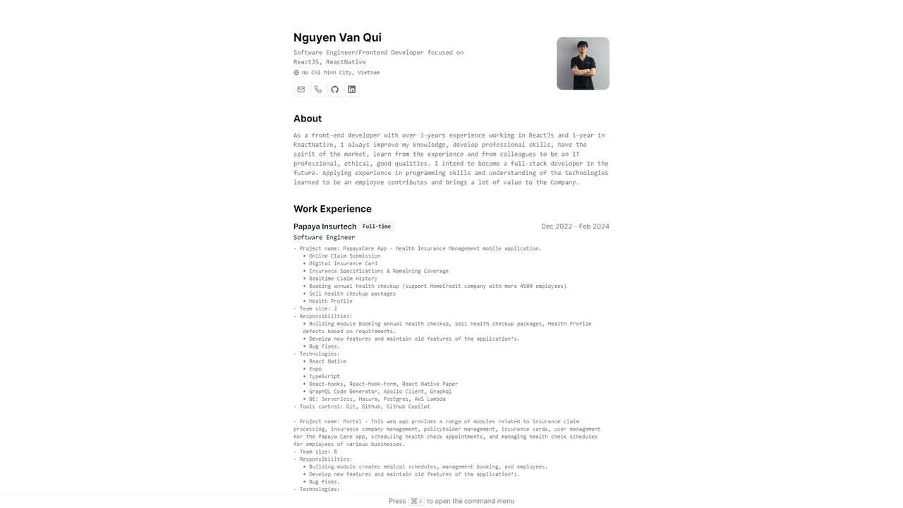 Qui Nguyen's website screenshot