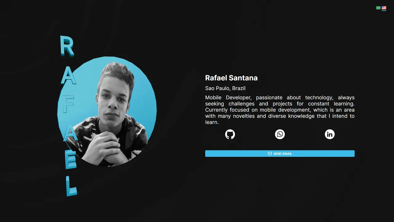 Rafael Santana's website screenshot