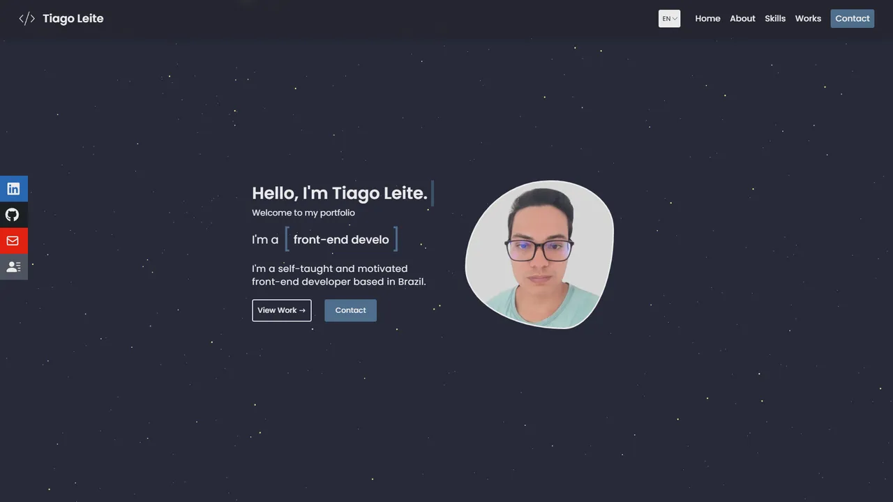 Tiago Leite's website screenshot